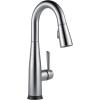 imageDelta Essa Brushed Nickel Bar Sink Faucet with Pull Down Sprayer Modern Single Hole Prep Sink Faucet Single Handle Arctic Stainless 9913ARDSTArctic Stainless