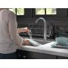 imageDelta Essa Brushed Nickel Bar Sink Faucet with Pull Down Sprayer Modern Single Hole Prep Sink Faucet Single Handle Arctic Stainless 9913ARDSTArctic Stainless