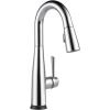 imageDelta Essa Brushed Nickel Bar Sink Faucet with Pull Down Sprayer Modern Single Hole Prep Sink Faucet Single Handle Arctic Stainless 9913ARDSTChrome