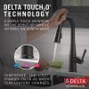 imageDelta Essa Brushed Nickel Bar Sink Faucet with Pull Down Sprayer Modern Single Hole Prep Sink Faucet Single Handle Arctic Stainless 9913ARDSTMatte Black