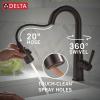 imageDelta Essa Brushed Nickel Bar Sink Faucet with Pull Down Sprayer Modern Single Hole Prep Sink Faucet Single Handle Arctic Stainless 9913ARDSTVenetian Bronze