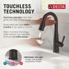 imageDelta Essa Brushed Nickel Bar Sink Faucet with Pull Down Sprayer Modern Single Hole Prep Sink Faucet Single Handle Arctic Stainless 9913ARDSTVenetian Bronze