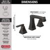 imageDelta Faucet Ashlyn Widespread Bathroom Faucet Matte Black Bathroom Sink Faucet 3 Hole Bathroom Faucet Diamnod Seal Valve Metal Drain Assembly Matte Black 3564BLMPUDSTVenetian Bronze