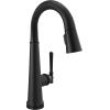 imageDelta Faucet Emmeline Bar Faucet Brushed Nickel Bar Sink Faucet Single Hole Wet Bar Faucets with Pull Down Sprayer Prep Sink Faucet Faucet for Bar Sink Lumicoat Arctic Stainless 9982ARPRDSTMatte Black