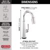 imageDelta Faucet Emmeline Bar Faucet Brushed Nickel Bar Sink Faucet Single Hole Wet Bar Faucets with Pull Down Sprayer Prep Sink Faucet Faucet for Bar Sink Lumicoat Arctic Stainless 9982ARPRDSTChrome