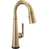 imageDelta Faucet Emmeline Bar Faucet Brushed Nickel Bar Sink Faucet Single Hole Wet Bar Faucets with Pull Down Sprayer Prep Sink Faucet Faucet for Bar Sink Lumicoat Arctic Stainless 9982ARPRDSTChampagne Bronze