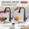 imageDelta Faucet Emmeline Bar Faucet Brushed Nickel Bar Sink Faucet Single Hole Wet Bar Faucets with Pull Down Sprayer Prep Sink Faucet Faucet for Bar Sink Lumicoat Arctic Stainless 9982ARPRDSTMatte Black