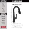 imageDelta Faucet Emmeline Bar Faucet Brushed Nickel Bar Sink Faucet Single Hole Wet Bar Faucets with Pull Down Sprayer Prep Sink Faucet Faucet for Bar Sink Lumicoat Arctic Stainless 9982ARPRDSTMatte Black