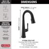 imageDelta Faucet Emmeline Bar Faucet Brushed Nickel Bar Sink Faucet Single Hole Wet Bar Faucets with Pull Down Sprayer Prep Sink Faucet Faucet for Bar Sink Lumicoat Arctic Stainless 9982ARPRDSTMatte Black