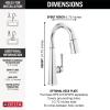 imageDelta Faucet Emmeline Bar Faucet Brushed Nickel Bar Sink Faucet Single Hole Wet Bar Faucets with Pull Down Sprayer Prep Sink Faucet Faucet for Bar Sink Lumicoat Arctic Stainless 9982ARPRDSTChrome
