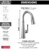 imageDelta Faucet Emmeline Bar Faucet Brushed Nickel Bar Sink Faucet Single Hole Wet Bar Faucets with Pull Down Sprayer Prep Sink Faucet Faucet for Bar Sink Lumicoat Arctic Stainless 9982ARPRDSTArctic Stainless