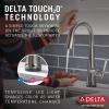imageDelta Faucet Emmeline Bar Faucet Brushed Nickel Bar Sink Faucet Single Hole Wet Bar Faucets with Pull Down Sprayer Prep Sink Faucet Faucet for Bar Sink Lumicoat Arctic Stainless 9982ARPRDSTArctic Stainless