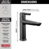 imageDelta Faucet Galeon Single Hole Bathroom Faucet Brushed Nickel Diamond Seal Technology Lumicoat Stainless 571SSPRMPUDSTMatte Black