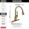 imageDelta Faucet Leland VoiceIQ Touchless Kitchen Faucet with Pull Down Sprayer Smart Faucet Alexa and Google Assistant Voice Activated Kitchen Sink Faucet Venetian Bronze 9178TVRBDSTChampagne Bronze