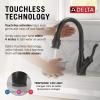 imageDelta Faucet Leland VoiceIQ Touchless Kitchen Faucet with Pull Down Sprayer Smart Faucet Alexa and Google Assistant Voice Activated Kitchen Sink Faucet Venetian Bronze 9178TVRBDSTMatte Black 9178TLBLDST