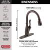 imageDelta Faucet Leland VoiceIQ Touchless Kitchen Faucet with Pull Down Sprayer Smart Faucet Alexa and Google Assistant Voice Activated Kitchen Sink Faucet Venetian Bronze 9178TVRBDSTVenetian Bronze