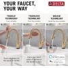 imageDelta Faucet Leland VoiceIQ Touchless Kitchen Faucet with Pull Down Sprayer Smart Faucet Alexa and Google Assistant Voice Activated Kitchen Sink Faucet Venetian Bronze 9178TVRBDSTChampagne Bronze