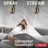 imageDelta Faucet Leland VoiceIQ Touchless Kitchen Faucet with Pull Down Sprayer Smart Faucet Alexa and Google Assistant Voice Activated Kitchen Sink Faucet Venetian Bronze 9178TVRBDSTChampagne Bronze