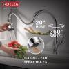 imageDelta Faucet Leland VoiceIQ Touchless Kitchen Faucet with Pull Down Sprayer Smart Faucet Alexa and Google Assistant Voice Activated Kitchen Sink Faucet Venetian Bronze 9178TVRBDSTChrome