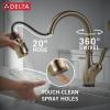 imageDelta Faucet Leland VoiceIQ Touchless Kitchen Faucet with Pull Down Sprayer Smart Faucet Alexa and Google Assistant Voice Activated Kitchen Sink Faucet Venetian Bronze 9178TVRBDSTChampagne Bronze
