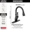 imageDelta Faucet Leland VoiceIQ Touchless Kitchen Faucet with Pull Down Sprayer Smart Faucet Alexa and Google Assistant Voice Activated Kitchen Sink Faucet Venetian Bronze 9178TVRBDSTMatte Black 9178TLBLDST