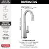 imageDelta Faucet Monrovia Matte Black Bar Faucet with Pull Down Sprayer Black Bar Sink Faucet Single Hole Wet Bar Faucets Single Hole Prep Sink Faucet Black Kitchen Faucet Matte Black 9991BLDSTLumicoat Arctic Stainless