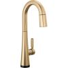 imageDelta Faucet Monrovia Matte Black Bar Faucet with Pull Down Sprayer Black Bar Sink Faucet Single Hole Wet Bar Faucets Single Hole Prep Sink Faucet Black Kitchen Faucet Matte Black 9991BLDSTLumicoat Champagne Bronze