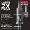imageDelta Faucet Monrovia Matte Black Bar Faucet with Pull Down Sprayer Black Bar Sink Faucet Single Hole Wet Bar Faucets Single Hole Prep Sink Faucet Black Kitchen Faucet Matte Black 9991BLDSTLumicoat Arctic Stainless
