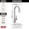 imageDelta Faucet Monrovia Matte Black Bar Faucet with Pull Down Sprayer Black Bar Sink Faucet Single Hole Wet Bar Faucets Single Hole Prep Sink Faucet Black Kitchen Faucet Matte Black 9991BLDSTLumicoat Arctic Stainless