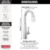 imageDelta Faucet Monrovia Matte Black Bar Faucet with Pull Down Sprayer Black Bar Sink Faucet Single Hole Wet Bar Faucets Single Hole Prep Sink Faucet Black Kitchen Faucet Matte Black 9991BLDSTLumicoat Chrome