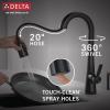 imageDelta Faucet Monrovia Matte Black Bar Faucet with Pull Down Sprayer Black Bar Sink Faucet Single Hole Wet Bar Faucets Single Hole Prep Sink Faucet Black Kitchen Faucet Matte Black 9991BLDSTMatte Black