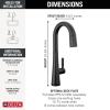 imageDelta Faucet Monrovia Matte Black Bar Faucet with Pull Down Sprayer Black Bar Sink Faucet Single Hole Wet Bar Faucets Single Hole Prep Sink Faucet Black Kitchen Faucet Matte Black 9991BLDSTMatte Black
