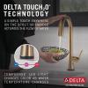 imageDelta Faucet Monrovia Matte Black Bar Faucet with Pull Down Sprayer Black Bar Sink Faucet Single Hole Wet Bar Faucets Single Hole Prep Sink Faucet Black Kitchen Faucet Matte Black 9991BLDSTLumicoat Champagne Bronze