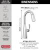 imageDelta Faucet Stryke Gold Bar Faucet with Pull Down Sprayer Bar Sink Faucet Single Hole Wet Bar Faucets with Pull Down Sprayer Prep Sink Faucet Lumicoat Champagne Bronze 9976CZPRDSTLumicoat Chrome
