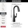 imageDelta Faucet Stryke Gold Bar Faucet with Pull Down Sprayer Bar Sink Faucet Single Hole Wet Bar Faucets with Pull Down Sprayer Prep Sink Faucet Lumicoat Champagne Bronze 9976CZPRDSTMatte Black
