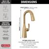 imageDelta Faucet Stryke Gold Bar Faucet with Pull Down Sprayer Bar Sink Faucet Single Hole Wet Bar Faucets with Pull Down Sprayer Prep Sink Faucet Lumicoat Champagne Bronze 9976CZPRDSTLumicoat Champagne Bronze