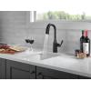 imageDelta Faucet Stryke Gold Bar Faucet with Pull Down Sprayer Bar Sink Faucet Single Hole Wet Bar Faucets with Pull Down Sprayer Prep Sink Faucet Lumicoat Champagne Bronze 9976CZPRDSTMatte Black