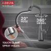 imageDelta Faucet Stryke VoiceIQ Touchless Kitchen Faucet with Pull Down Sprayer Smart Faucet Alexa and Google Assistant Voice Activated Gold Kitchen Faucet Lumicoat Champagne Bronze 9176TVCZPRDSTLumicoat Arctic Stainless