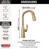 imageDelta Faucet Stryke VoiceIQ Touchless Kitchen Faucet with Pull Down Sprayer Smart Faucet Alexa and Google Assistant Voice Activated Gold Kitchen Faucet Lumicoat Champagne Bronze 9176TVCZPRDSTLumicoat Champagne Bronze