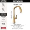 imageDelta Faucet Stryke VoiceIQ Touchless Kitchen Faucet with Pull Down Sprayer Smart Faucet Alexa and Google Assistant Voice Activated Gold Kitchen Faucet Lumicoat Champagne Bronze 9176TVCZPRDSTLumicoat Champagne Bronze