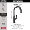 imageDelta Faucet Stryke VoiceIQ Touchless Kitchen Faucet with Pull Down Sprayer Smart Faucet Alexa and Google Assistant Voice Activated Gold Kitchen Faucet Lumicoat Champagne Bronze 9176TVCZPRDSTMatte Black