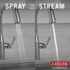 imageDelta Faucet Stryke VoiceIQ Touchless Kitchen Faucet with Pull Down Sprayer Smart Faucet Alexa and Google Assistant Voice Activated Gold Kitchen Faucet Lumicoat Champagne Bronze 9176TVCZPRDSTLumicoat Arctic Stainless