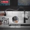 imageDelta Faucet Stryke VoiceIQ Touchless Kitchen Faucet with Pull Down Sprayer Smart Faucet Alexa and Google Assistant Voice Activated Gold Kitchen Faucet Lumicoat Champagne Bronze 9176TVCZPRDSTMatte Black