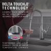 imageDelta Faucet Stryke VoiceIQ Touchless Kitchen Faucet with Pull Down Sprayer Smart Faucet Alexa and Google Assistant Voice Activated Gold Kitchen Faucet Lumicoat Champagne Bronze 9176TVCZPRDSTLumicoat Arctic Stainless