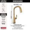 imageDelta Faucet Stryke VoiceIQ Touchless Kitchen Faucet with Pull Down Sprayer Smart Faucet Alexa and Google Assistant Voice Activated Gold Kitchen Faucet Lumicoat Champagne Bronze 9176TVCZPRDSTLumicoat Champagne Bronze
