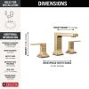 imageDelta Faucet Velum Widespread Bathroom Faucet 3 Hole Gold Bathroom Sink Faucet 2 Handle Bathroom Faucet Bath Faucet PopUp Drain Assembly Champagne Bronze 3537LFCZMPU