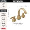 imageDelta Faucet Vero Widespread Bathroom Faucet 3 Hole Gold Bathroom Faucet Bathroom Sink Faucet 2 Handle Bathroom Faucet Bath Faucet Metal Drain Assembly Champagne Bronze 3553LFCZChampagne Bronze