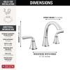 imageDelta Geist Matte Black Bathroom Faucet 3 Hole 8 Inch Widespread Bathroom Sink Faucet for Vanity PushPop Drain Assembly Matte Black 35864LFBLChrome