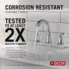imageDelta Geist Matte Black Bathroom Faucet 3 Hole 8 Inch Widespread Bathroom Sink Faucet for Vanity PushPop Drain Assembly Matte Black 35864LFBLChrome