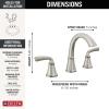 imageDelta Geist Matte Black Bathroom Faucet 3 Hole 8 Inch Widespread Bathroom Sink Faucet for Vanity PushPop Drain Assembly Matte Black 35864LFBLSpotShield